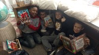 Students enjoying reading